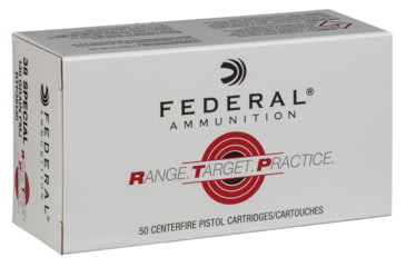 Image of Federal RTP38130 Range And Target 38 Special 130 Gr Full Metal Jacket FMJ 50