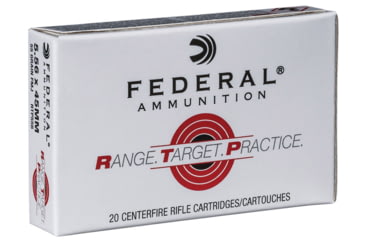 Image of Federal RTP556 Range And Target 223 Rem 55 Gr Full Metal Jacket FMJ 20 Bx/ 25