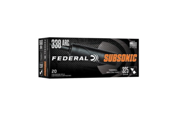 Image of Federal Subsonic, 338 ARC, 325 Grain, Hollow Point, 20 Round Box 338ARCSUB3