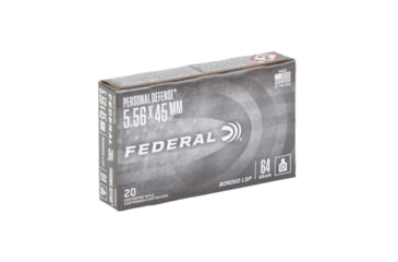 Image of Federal Tactical Bonded, 5.56 NATO, 64 Grain, Bonded Soft Point, 20 Round Box TCB55664X