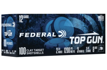 Image of Federal Top Gun 12 Gauge 1 1/8oz 2.75in 1 1/8oz Shotgun Ammo, 7.5 Shot, 100 Rounds, TG12100 7.5