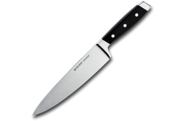Image of FELIX Chef's Knife, 13.75in Overall, 8.5in, Satin X50CrMoV15 Blade, Black Plastic Handle, 811221