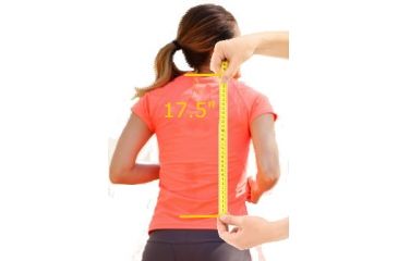 Image of girl sizing backpack