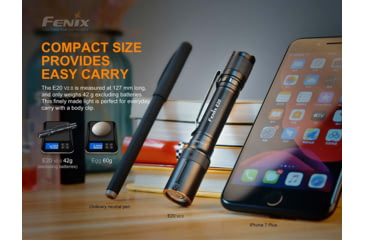 Image of Fenix E20 V 2.0 AA Flashlight, E20V2BK
