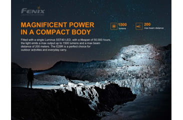 Image of Fenix E28 R Rechargeable Flashlight, E28R