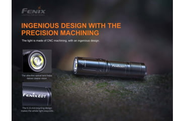 Image of Fenix E01 V2, Flashlight, White LED, 100 Lumens, 2.62 Long, Anodized Finish, Black, Includes 1-AAA Battery
