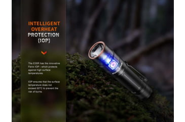 Image of Fenix E35R, Flashlight, White LED, 3,100 Lumens, 4.72 Long, Anodized Finish, Black, Includes Rechargeable ARB-L21-5000 Battery and USB Type-C Charging Cable