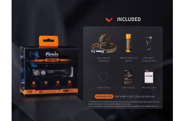 Image of Fenix HM71R, Headlamp, White LED, 2,700 Lumens, Matte Finish, Black, Includes Headband and Rechargeable ARB-L21-5000 Battery