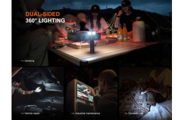 Image of Fenix LD35R, Flashlight, White/Red/Blue LED, 1,800 Lumens, Anodized Finish, Black, Includes Rechargeable 18650 Battery and USB Type-C Charging Cable