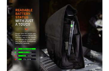 Image of Fenix T6 Penlight, Tactical Pen with Flashlight, White LED, 80 Lumen, Anodized Finish, Black, Includes Built-in 100mAh Li-Polymer Battery and USB Type-C Charging Cable