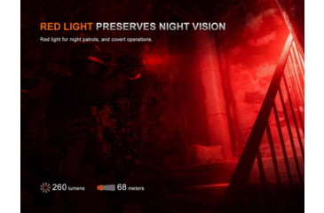 Image of Fenix TK28R, Flashlight, White/Red LED, 6,500 Lumens, Anodized Finish, Black, Includes 2-Rechargeable 18650 Batteries and USB Type-C Charging Cable