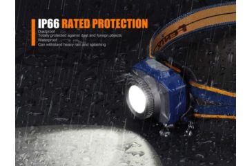 Image of Fenix Rechargeable Focusable LED Headlamp CREE XP-L HI V2 LED 600 Lumens Includes Built-In Li-Poly Battery Pack, Blue, HL40XPBL