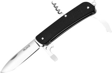 Image of RUIKE L21 Multifunction Knife, 3.35in, 14C17N Stainless Steel, Clip Point, Plain Blade, Black, L21-B