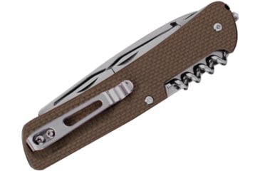 Image of RUIKE L21 Multifunction Knife, 3.35in, 14C17N Stainless Steel, Clip Point, Plain Blade, Brown, L21-N