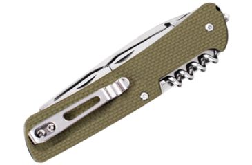 Image of RUIKE L21 Multifunction Knife, 3.35in, 14C17N Stainless Steel, Clip Point, Plain Blade, Green, L21-G