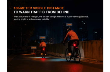 Image of Fenix Fenix BC28R Rechargeable Lithium Ion 2500 Lumens LED Bike Light, Black, BC28RBCBK