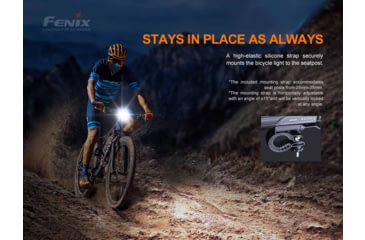 Image of Fenix BC26R Lithium Ion 1600 Lumens Bike Light, Black, BC26RXBK