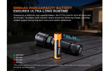 Image of Fenix C7 Pro Lithium Ion 4600 Lumens LED Flashlight