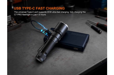 Image of Fenix C7 Pro Lithium Ion 4600 Lumens LED Flashlight