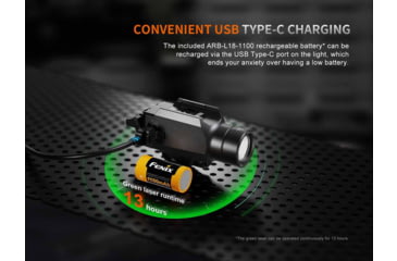 Image of Fenix Lighting GL23R Lithium Ion 1200 Lumens Luminus SFT40 LED Flashlight, Black, GL23RGLBK