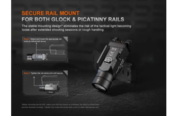 Image of Fenix Lighting GL23R Lithium Ion 1200 Lumens Luminus SFT40 LED Flashlight, Black, GL23RGLBK