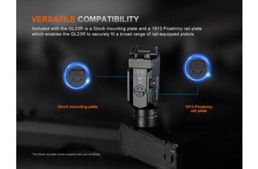 Image of Fenix Lighting GL23R Lithium Ion 1200 Lumens Luminus SFT40 LED Flashlight, Black, GL23RGLBK