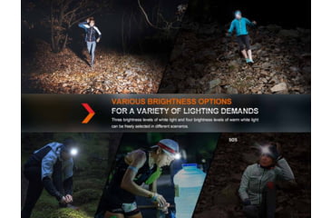 Image of Fenix HM65R-T V2.0 Lithium Ion 1600 Lumens Luminus SST40 LED, Luminus SST20 LED Headlamp, Black, HM65RTV2BK