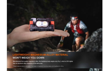 Image of Fenix HM65R-T V2.0 Lithium Ion 1600 Lumens Luminus SST40 LED, Luminus SST20 LED Headlamp, Black, HM65RTV2BK