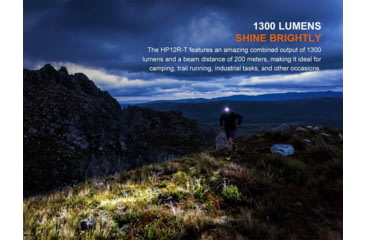 Image of Fenix HP12R-T Lithium Ion 1300 Lumens Luminus SST25, Luminus SST20 CR480, 2835 LED Headlamp, Red, HP12RTRD