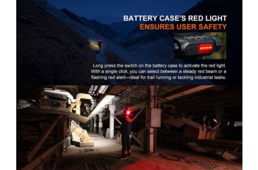 Image of Fenix HP12R-T Lithium Ion 1300 Lumens Luminus SST25, Luminus SST20 CR480, 2835 LED Headlamp, Red, HP12RTRD