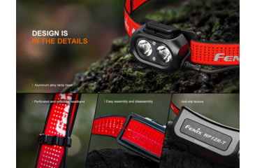 Image of Fenix HP12R-T Lithium Ion 1300 Lumens Luminus SST25, Luminus SST20 CR480, 2835 LED Headlamp, Red, HP12RTRD