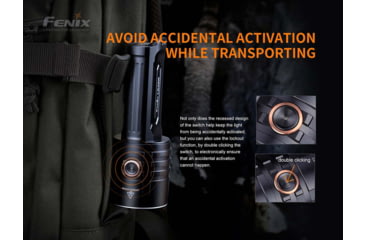 Image of Fenix Lighting LR35R Lithium Ion 10000 Lumens Luminus SST40 LED Flashlight, Black, LR35RSBK