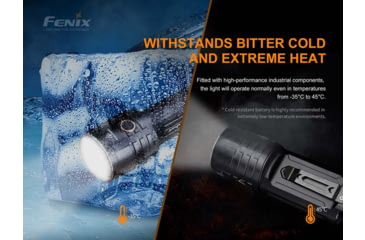 Image of Fenix Lighting LR35R Lithium Ion 10000 Lumens Luminus SST40 LED Flashlight, Black, LR35RSBK