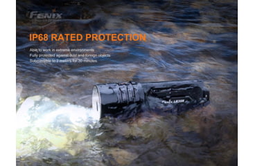 Image of Fenix Lighting LR35R Lithium Ion 10000 Lumens Luminus SST40 LED Flashlight, Black, LR35RSBK