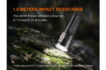 Image of Fenix Lighting LR35R PRO Lithium Ion 10000 Lumens Luminus SFT 25, Luminus SST 25, OSRAM GR QSSPA1.23, SST-10-UV Flashlight, Black, LR35RPRBK