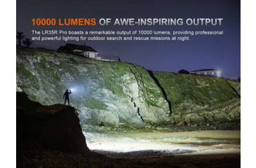 Image of Fenix Lighting LR35R PRO Lithium Ion 10000 Lumens Luminus SFT 25, Luminus SST 25, OSRAM GR QSSPA1.23, SST-10-UV Flashlight, Black, LR35RPRBK