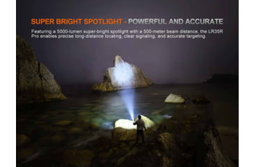 Image of Fenix Lighting LR35R PRO Lithium Ion 10000 Lumens Luminus SFT 25, Luminus SST 25, OSRAM GR QSSPA1.23, SST-10-UV Flashlight, Black, LR35RPRBK