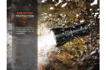 Image of Fenix Lighting LR40R V2.0 Lithium Ion 15000 Lumens Luminus SFT70 LED, Lumileds HL2X LED Flashlight, Black, LR40R2BK