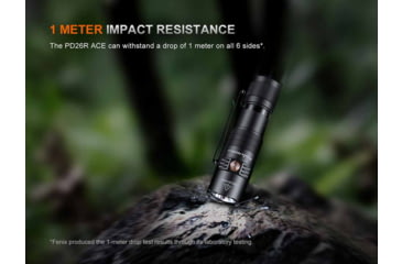 Image of Fenix Lighting PD26R ACE Lithium Ion 1300 Lumens Luminus SFT25R LED Flashlight, Black, PD26RACBK