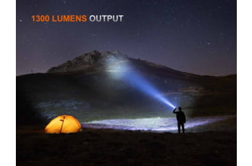 Image of Fenix Lighting PD26R ACE Lithium Ion 1300 Lumens Luminus SFT25R LED Flashlight, Black, PD26RACBK