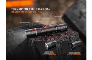 Image of Fenix Lighting PD32R Lithium Ion 1400 Lumens Luminus SFT40 LED Flashlight, Black, PD32RSTBK