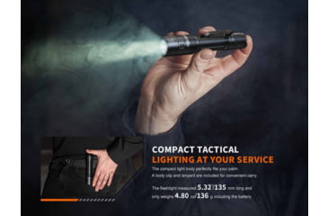 Image of Fenix Lighting PD32R Lithium Ion 1400 Lumens Luminus SFT40 LED Flashlight, Black, PD32RSTBK