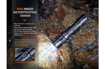 Image of Fenix Lighting PD35R Lithium Ion 1700 Lumens Luminus SFT40 LED Flashlight, Black, PD35RXBK