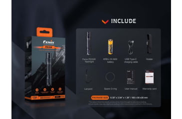 Image of Fenix Lighting PD35R Lithium Ion 1700 Lumens Luminus SFT40 LED Flashlight, Black, PD35RXBK