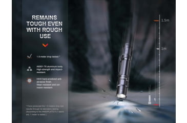 Image of Fenix Lighting PD35R Lithium Ion 1700 Lumens Luminus SFT40 LED Flashlight, Black, PD35RXBK