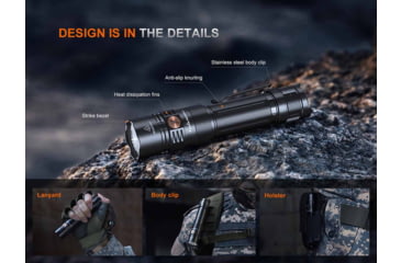 Image of Fenix Lighting PD36R ACE Lithium Ion 3000 Lumens Luminus SFT70 Gen2 LED Flashlight, Black, PD36RACBK