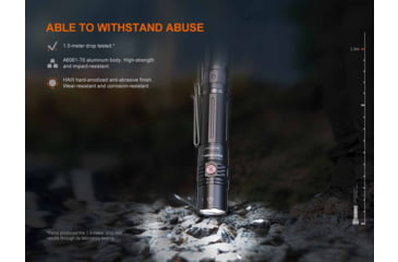 Image of Fenix PD36R V2.0 Lithium Ion 1700 Lumens Luminus SFT40 LED Flashlight, Black, PD36RV2BK