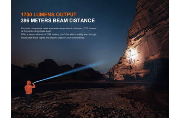 Image of Fenix PD36R V2.0 Lithium Ion 1700 Lumens Luminus SFT40 LED Flashlight, Black, PD36RV2BK