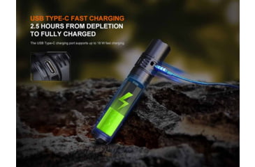 Image of Fenix PD36R V2.0 Lithium Ion 1700 Lumens Luminus SFT40 LED Flashlight, Black, PD36RV2BK