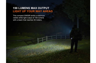 Image of Fenix SW05R-UV Lithium Ion 150 Lumens LED Flashlight, Black, SW05RUVBK
